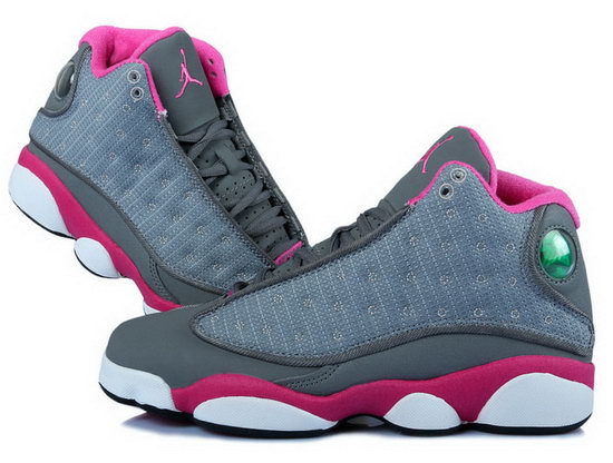 Womens Air Jordan Retro 13 Grey Pink Hong Kong